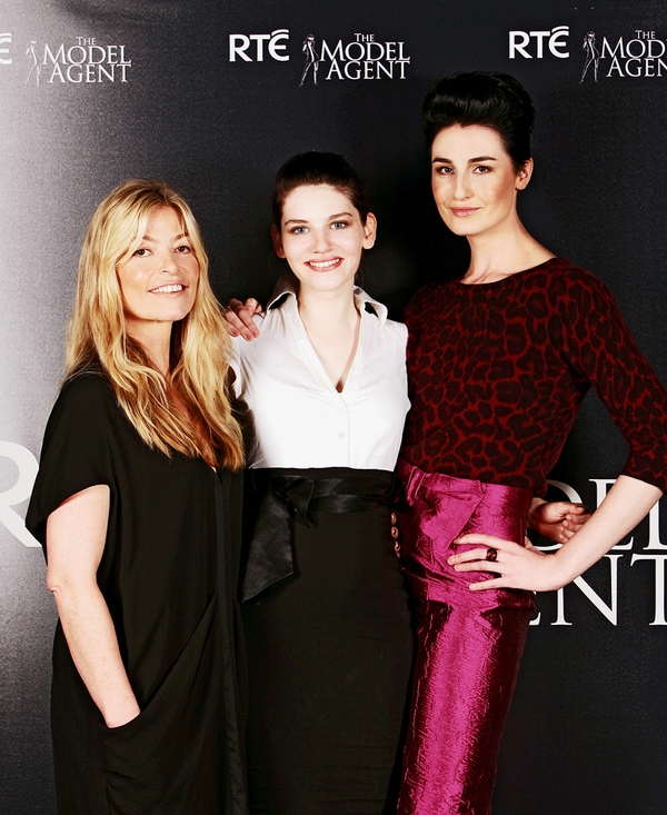 Carrie Anne with model agent Ellis and supermodel Erin O'Connor