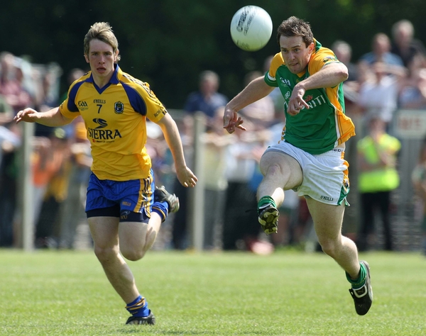 Roscommon's David Keenan in pursuit of Leitrim's Shane Canning