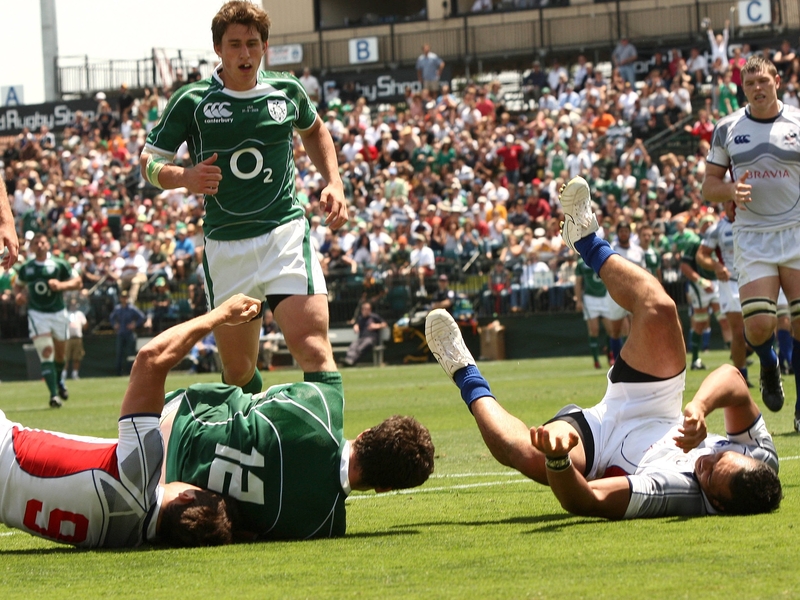 Ian Whitten touched down for Ireland in the first half as Declan Kidney's side defeated USA at Santa Clara University