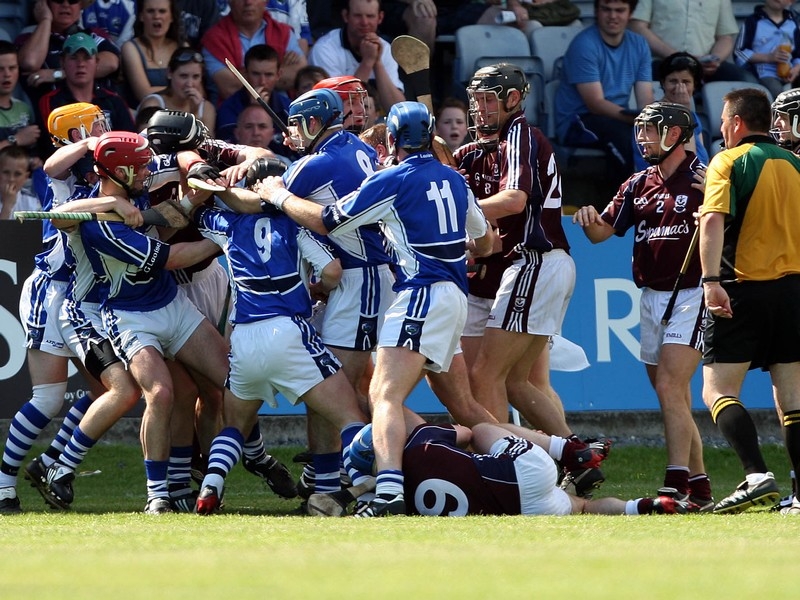 Two players were sent-off following this fracas