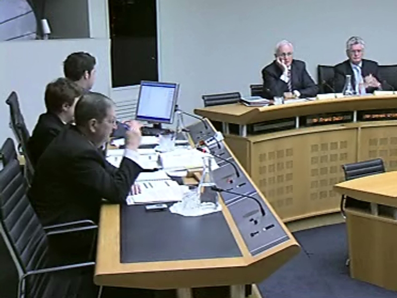 Oireachtas Committee - Anglo chairman before committee