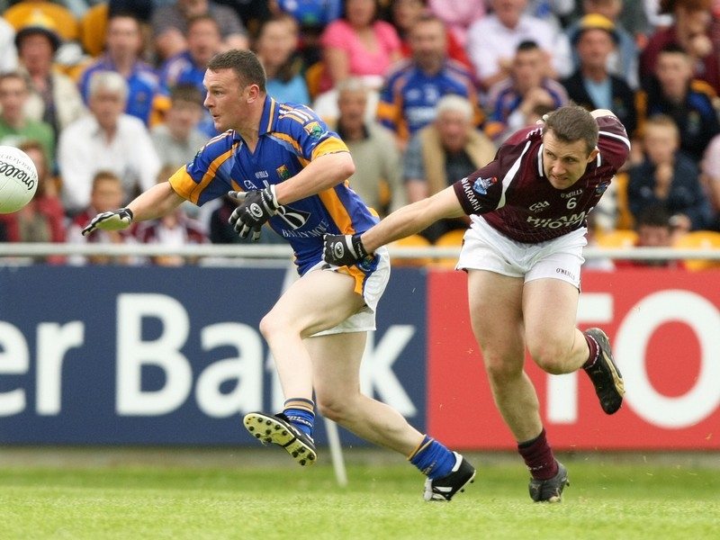 Wicklow's Leighton Glynn and Westmeath's Derek Heavin in action at Tullamore's O'Connor Park