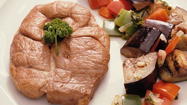 Lamb Steak with Cannelini Beans, Merquez Sausage a