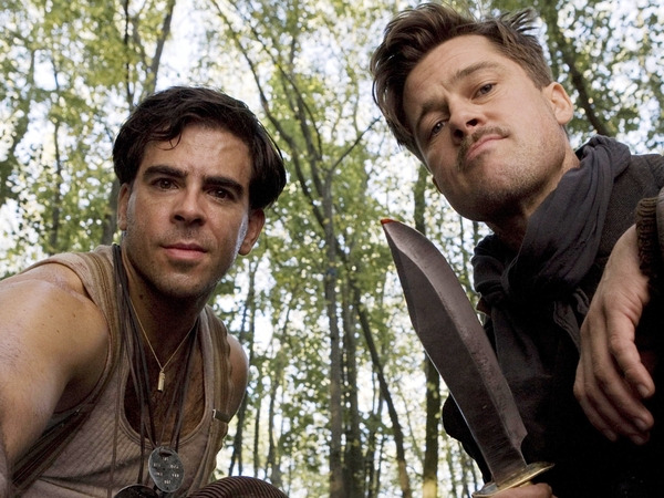 Roth, Pitt - Eli, Brad in character for Inglourious Basterds