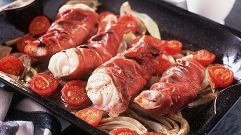 Roast Monkfish with Aged Proscitto Ham