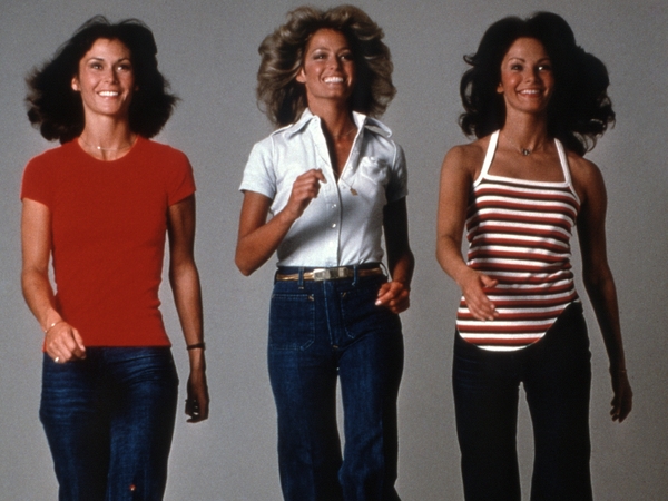 Farrah Fawcett pictured with Charlie's Angel's co-stars Kate Jackson and Jaclyn Smith