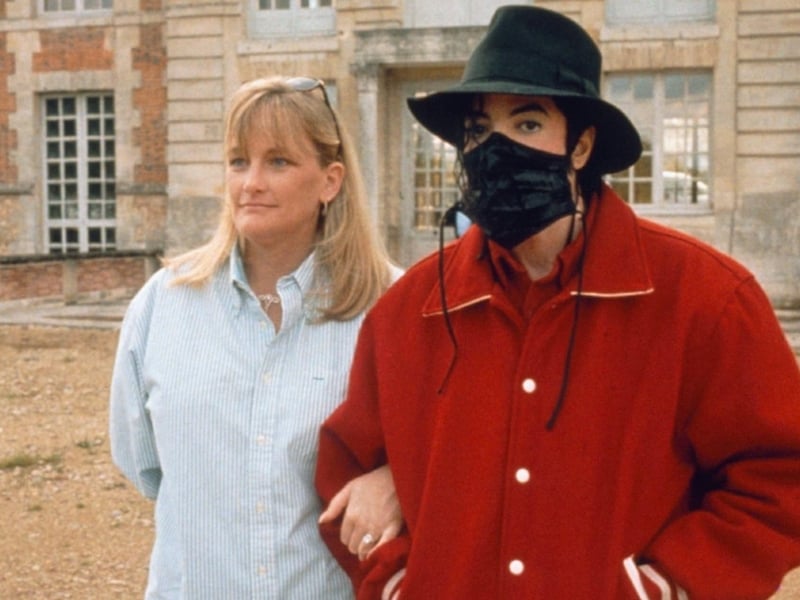 Debbie Rowe pictured with her former husband, Michael Jackson
