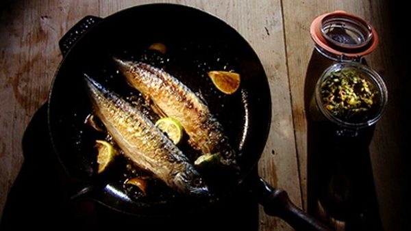 Fresh Mackerel, Served with a Hybrid Sauce Verte P