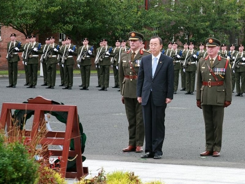 Ban Ki-moon - At McKee Barracks