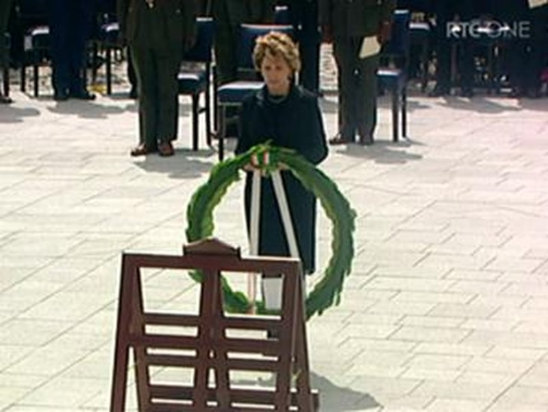 President McAleese - Lays wreath at ceremony
