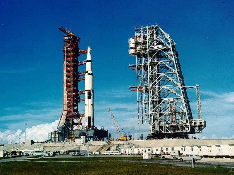 Cape Canaveral - Saturn V rocket is prepared