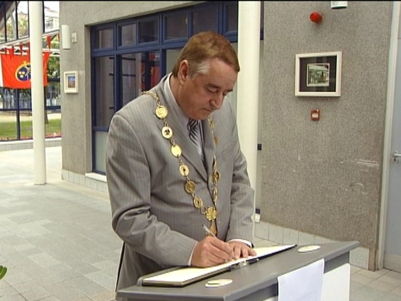 Limerick - Book of Condolence opened
