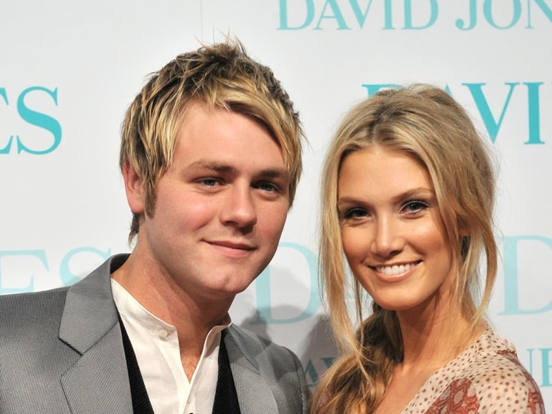 Brian McFadden pictured with girlfriend Delta Goodrem