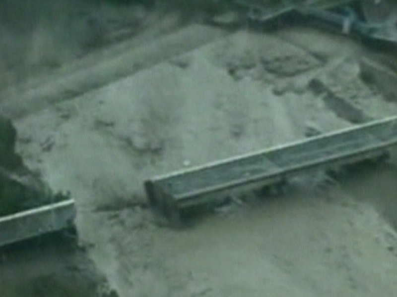 China - Floods destroyed infrastructure