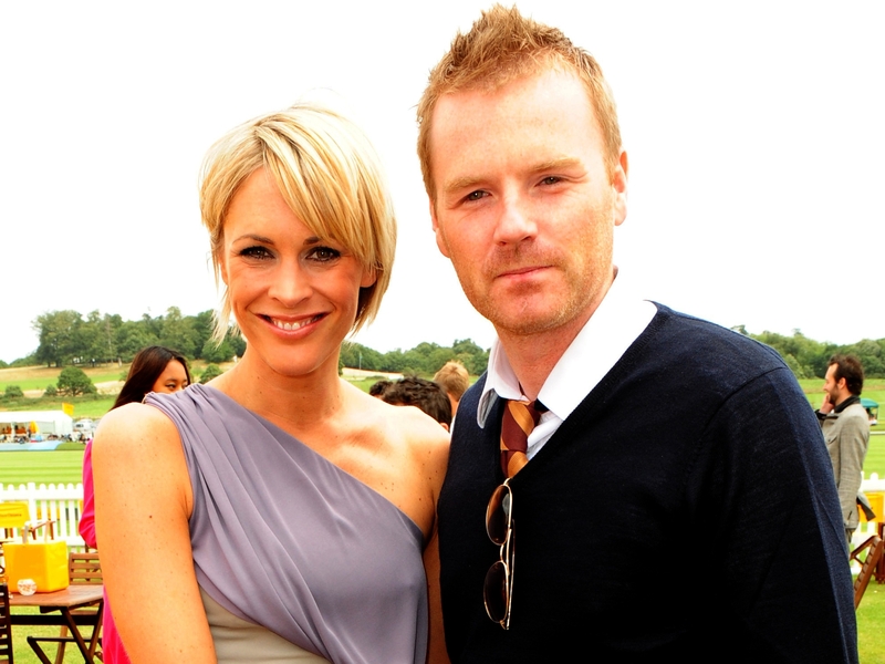 Jenni Falconer pictured with fiance James Midgley