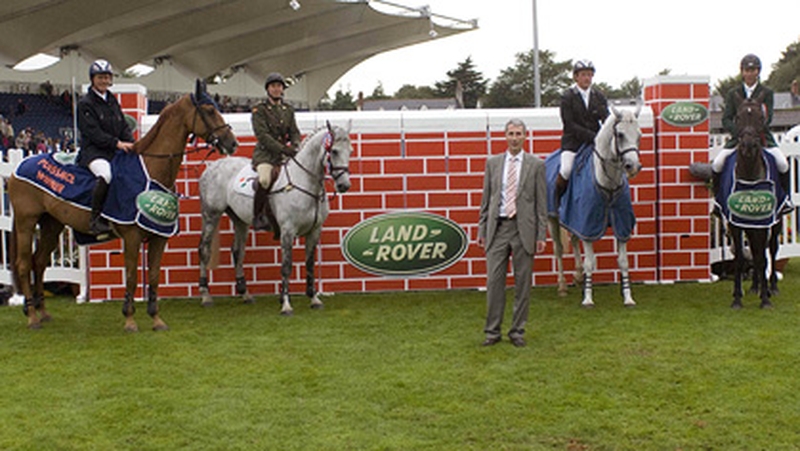 The Puissance winners and Gerard O'Farrell