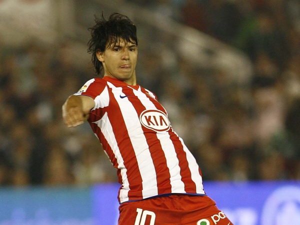 Sergio Aguero scored for Atletico last night and would now be cup-tied in Europe if he moved on