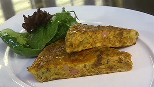 Pancetta Frittata with Parmesan Cheese