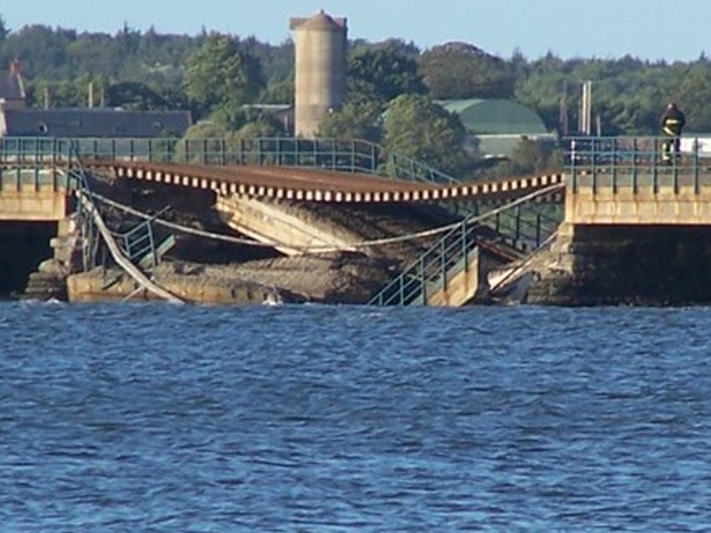 Malahide - Section of line collapsed on Friday