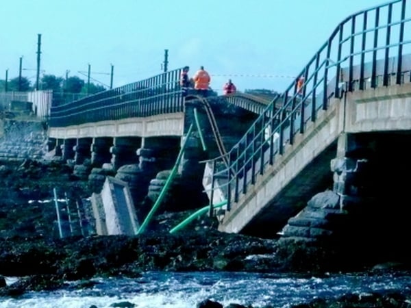 Malahide Viaduct - Collapse caused rail disruption
