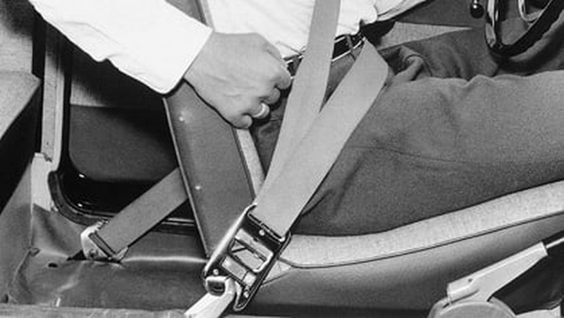 The three-point seatbelt