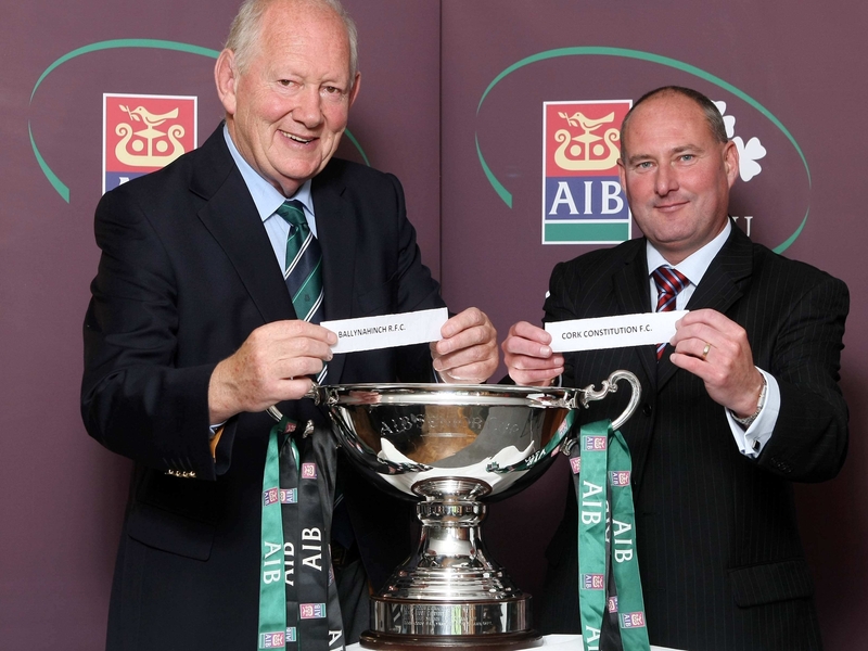 John Callaghan (left) IRFU President and Uel Graham from First Trust