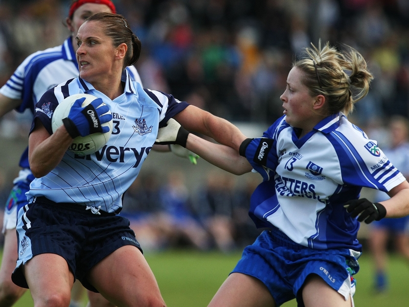 Ciara McAnespie (r) starred for DCU in the O'Connor Cup final