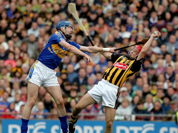 John O'Brien of Tipperary and Tommy Walsh of Kilkenny compete - Walsh was one of Kilkenny's outstanding performers on the day