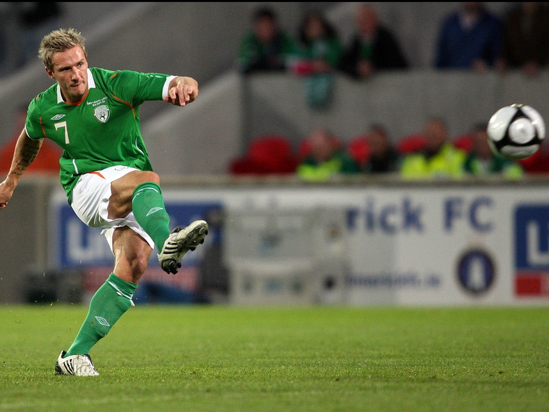 Liam Lawrence scored a free-kick against South Africa at Thomond Park
