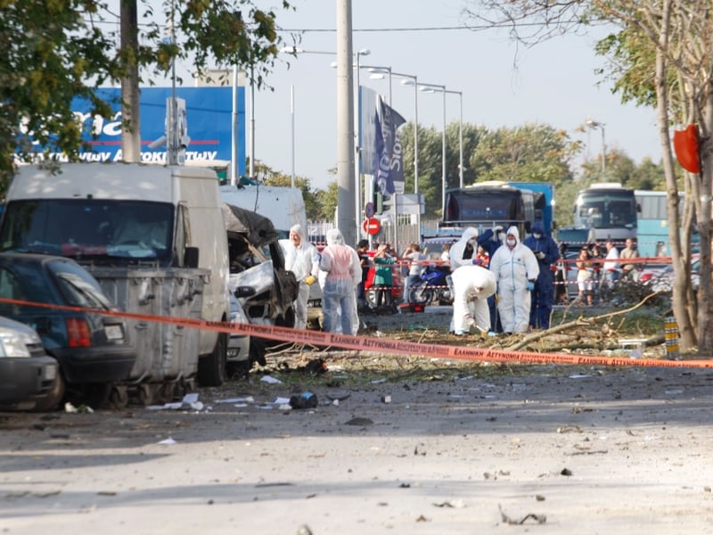 Athens - Blast outside stock exchange on 2 September