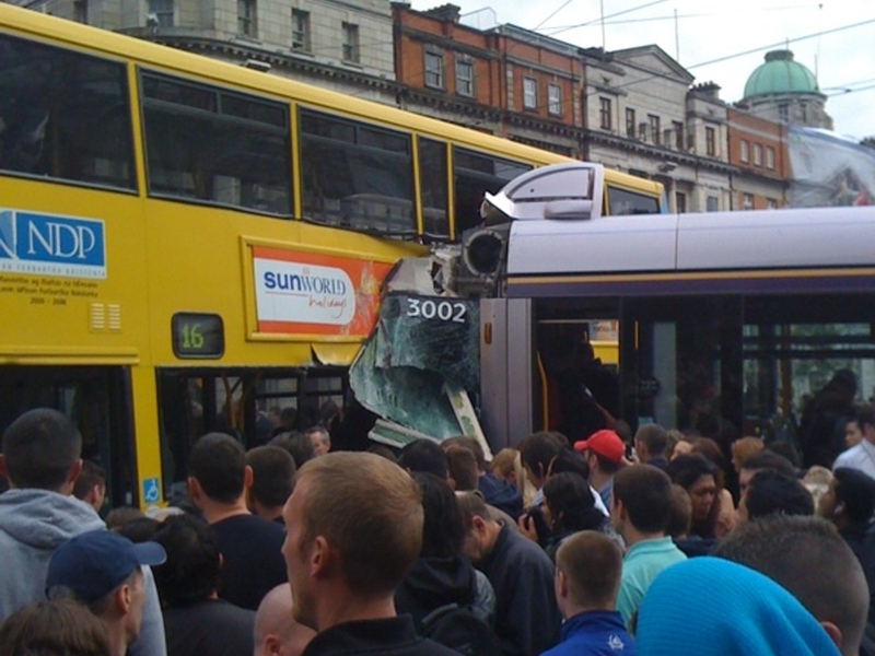 O'Connell Street - Scene of yesterday's crash