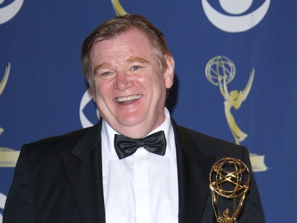 Gleeson - Pictured with his Emmy award last night