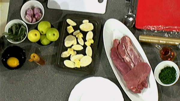 Escalope of Pork Fillet with Apple, Calvados and R