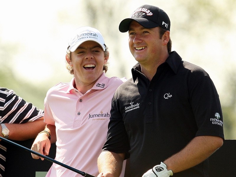 The Ireland pair were leading going into the back nine at Mission Hills