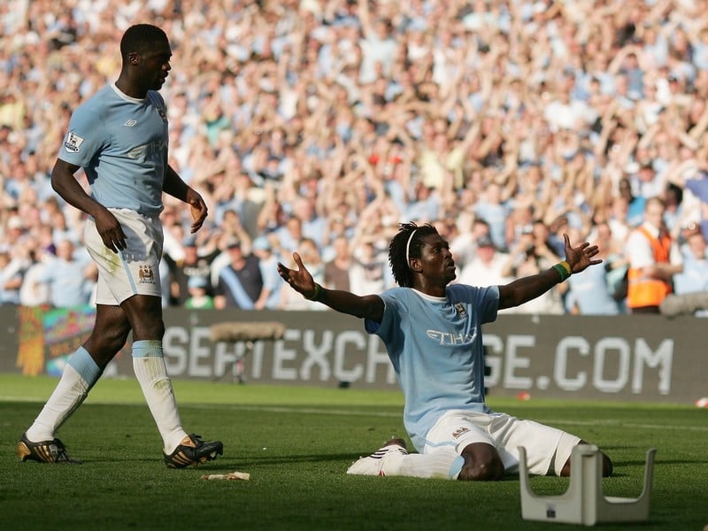 Emmanuel Adebayor was not impressed by his £25,000 fine