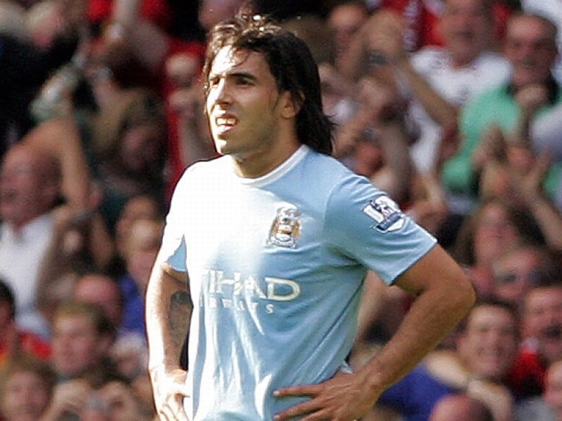 Carlos Tevez scored a sensational opener for Manchester City