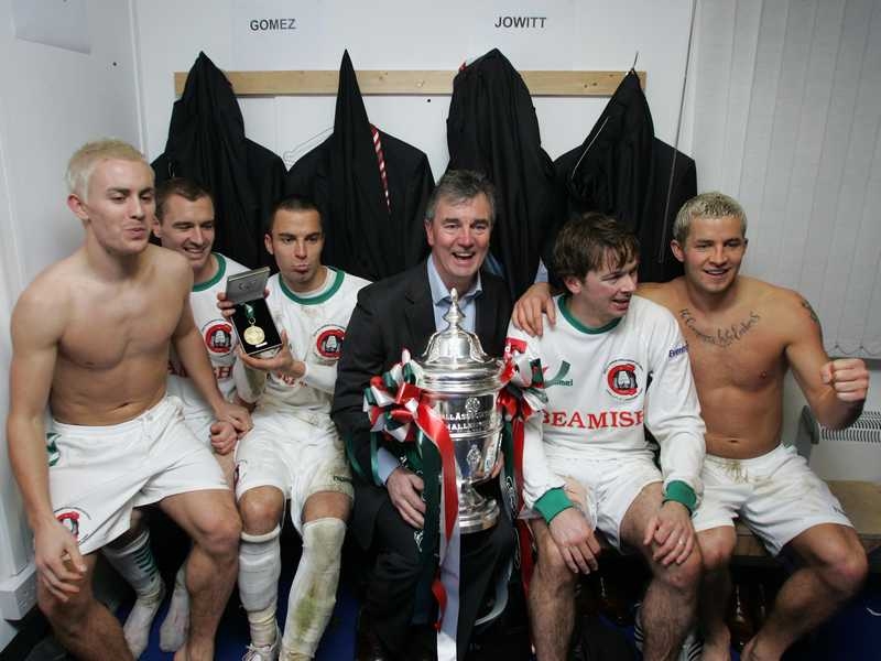 Rico in his spiritual home - the dressing room - after his then Cork City charges landed the 2007 FAI Ford Cup