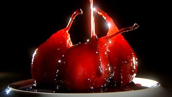 Poached Pears in Red Wine Syrup