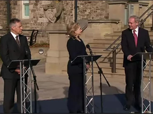 Robinson, Clinton, McGuinness - NI meeting