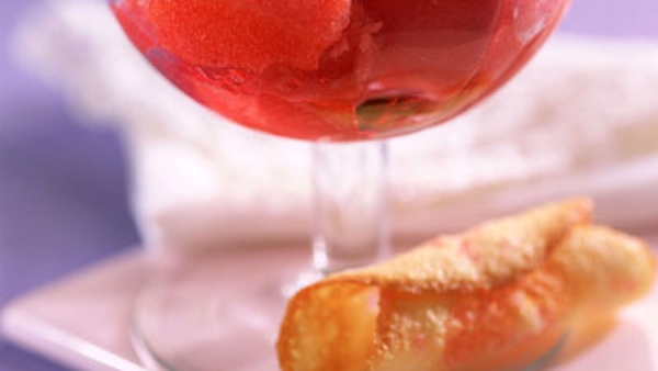 Carrot and Orange Sorbet, Carrot and Ginger Tuiles