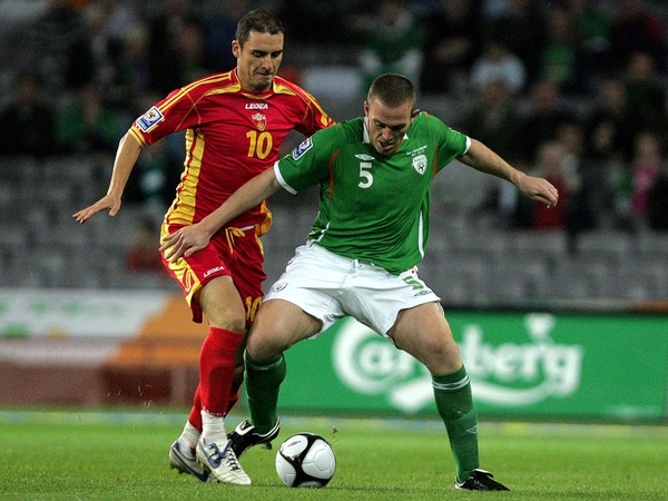 Richard Dunne in action for the Irish at Croke Park