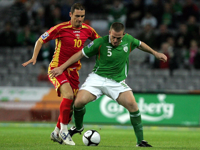 Richard Dunne in action for the Irish at Croke Park