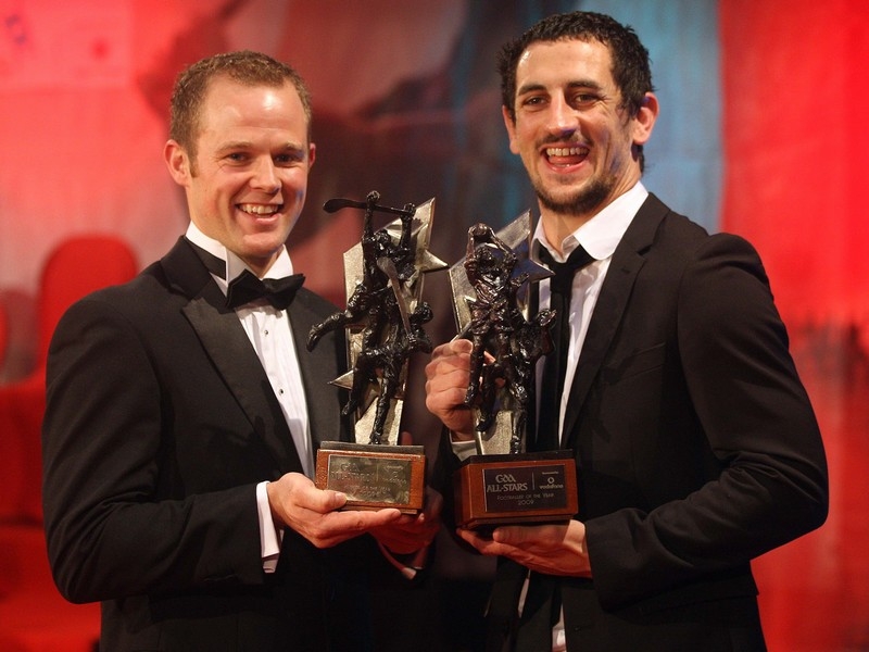 Kilkenny's Tommy Walsh and Kerry's Paul Galvin were voted Player of the Year in hurling and football respectively