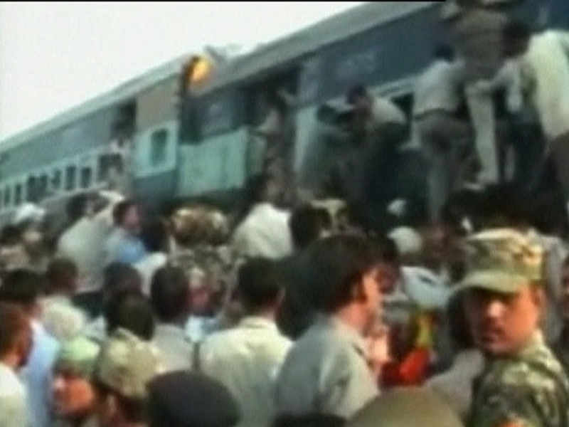 India - Trains crashed at station