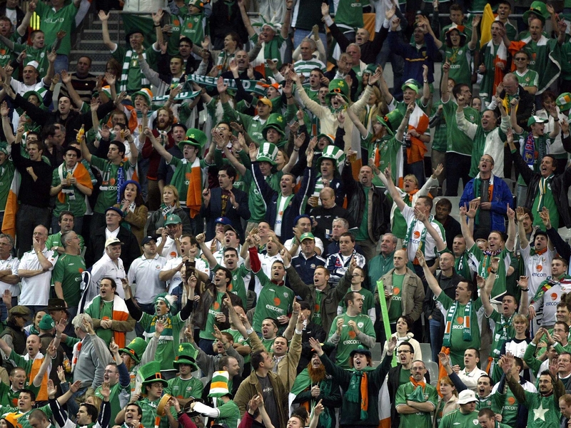 The Republic of Ireland fans created a special atmosphere in Paris in 2004