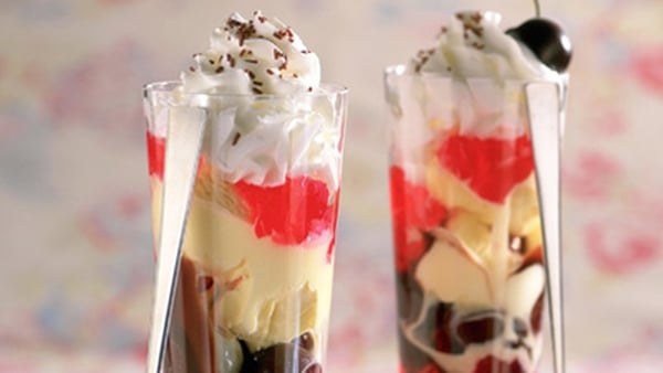 Roast pumpkin ice-cream, chocolate berry sundae