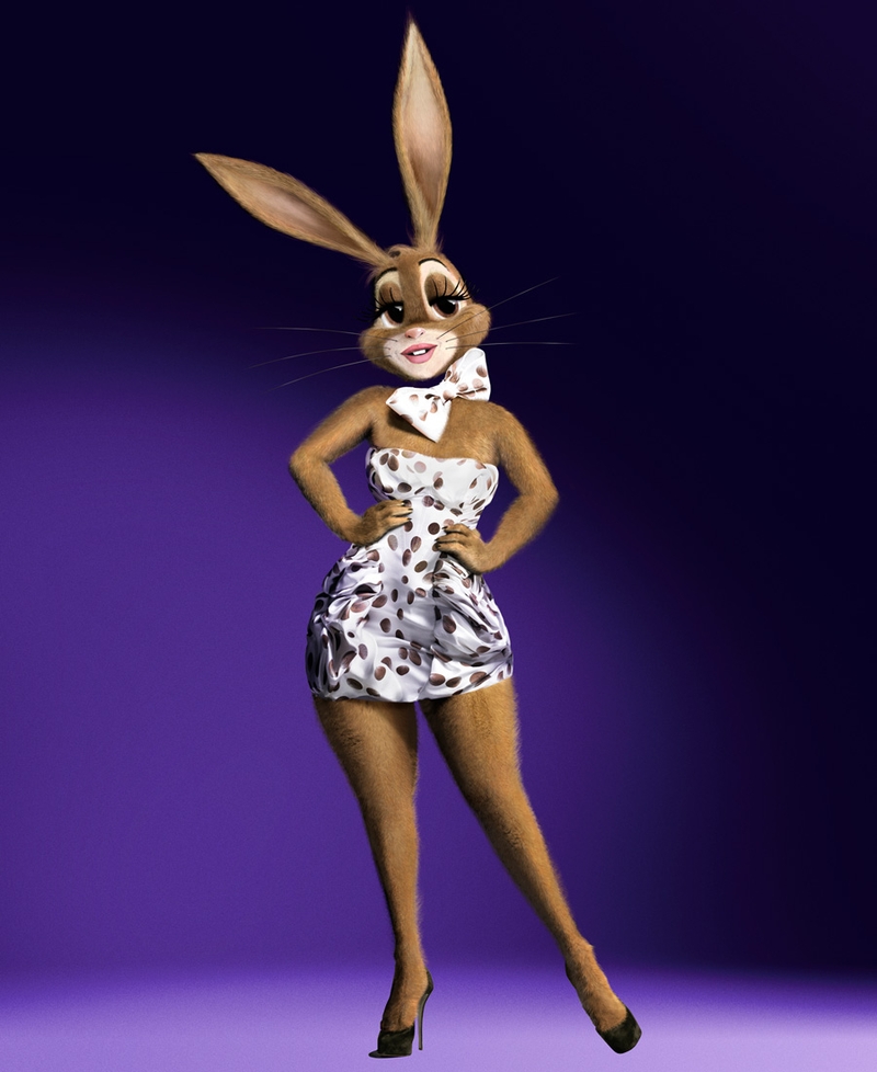 The Cadbury Caramel Bunny wearing one of Deacon's designs