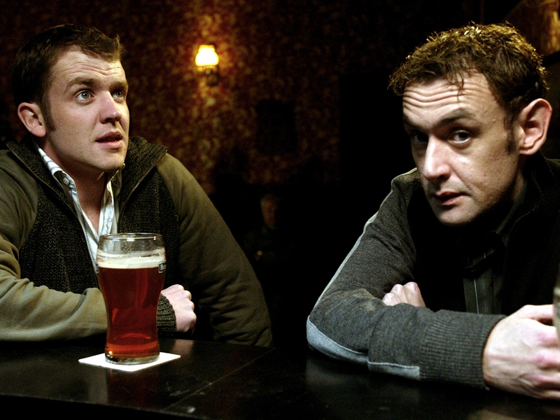 Garrett Lombard (l) and the late Tom Murphy (r) as Pure Mule's Scobie and Shamie