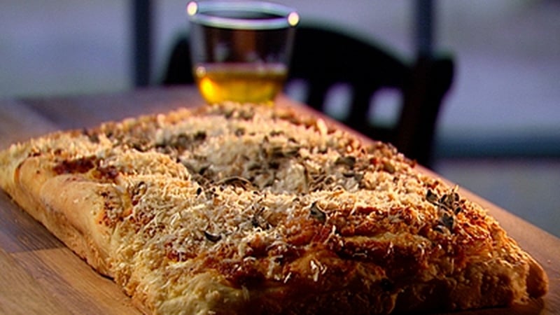 Try this soft, Sicilian pizza for a great midday snack.