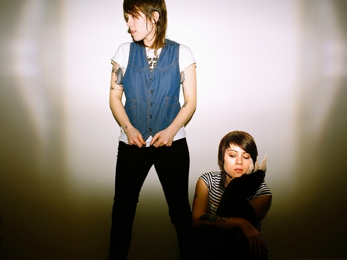 Tegan (sitting) and Sara (standing) - "I think Sainthood will end up being our most successful record so far"